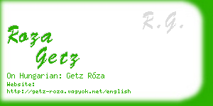 roza getz business card